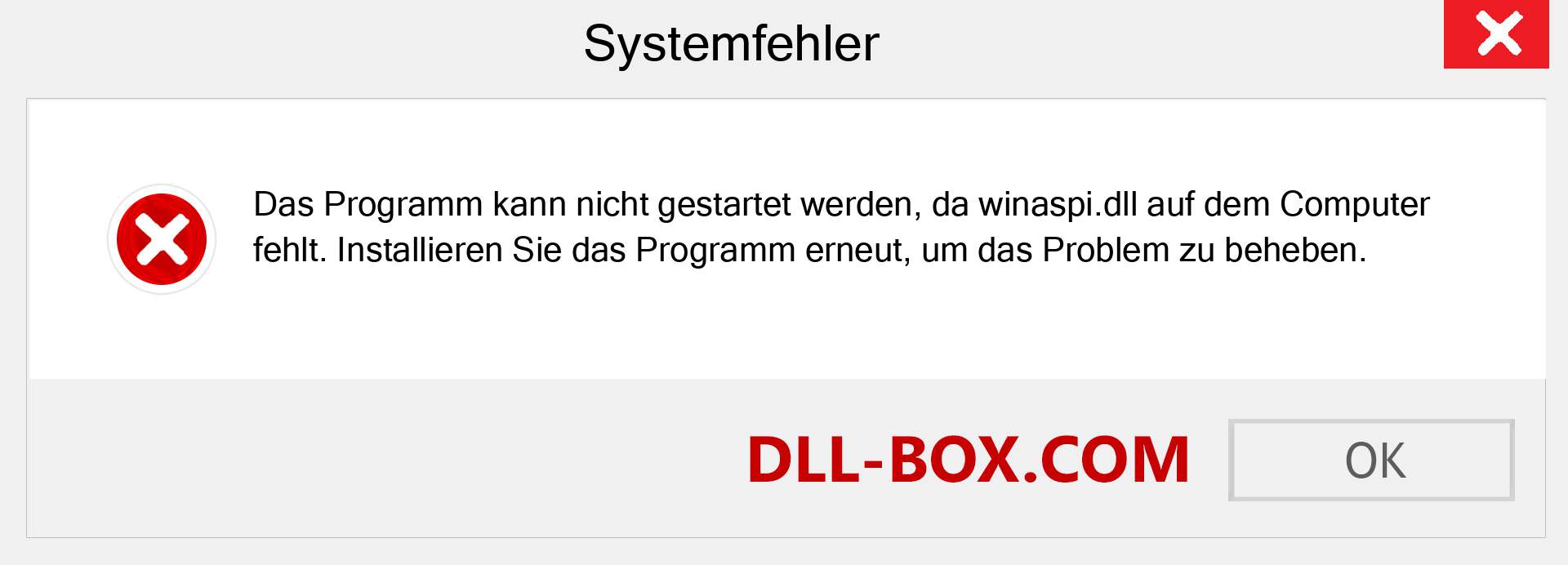 winaspi.dll-Datei fehlt?. Download für Windows 7, 8, 10 - Fix winaspi dll Missing Error unter Windows, Fotos, Bildern