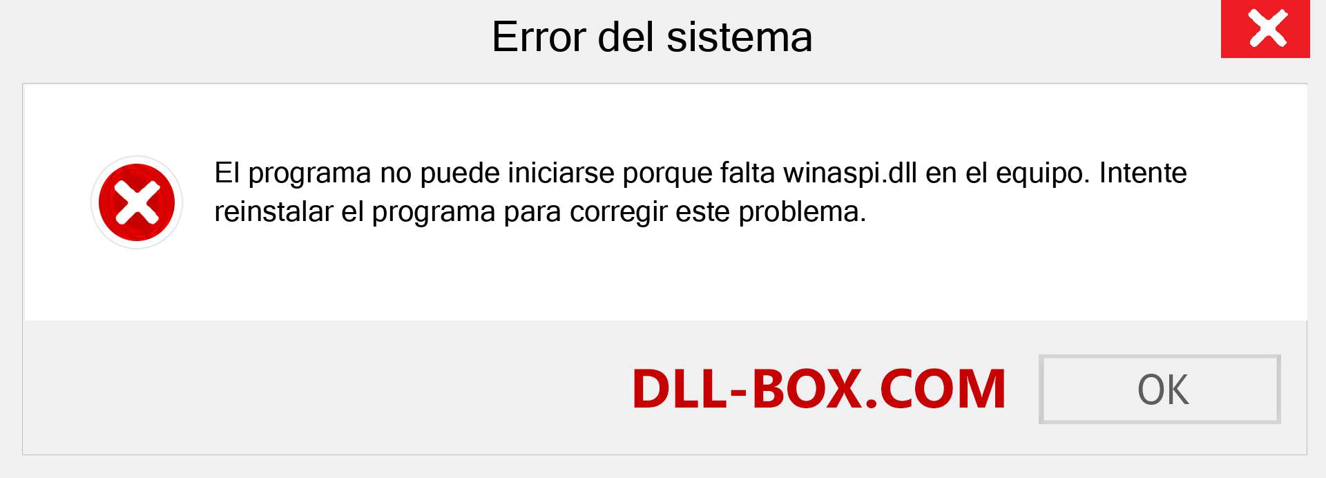 ¿Falta el archivo winaspi.dll ?. Descargar para Windows 7, 8, 10 - Corregir winaspi dll Missing Error en Windows, fotos, imágenes