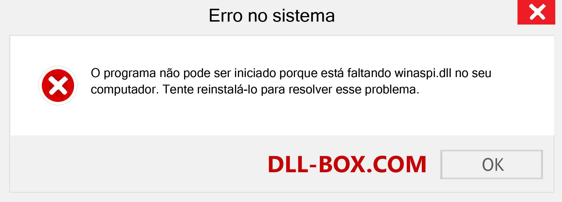 Arquivo winaspi.dll ausente ?. Download para Windows 7, 8, 10 - Correção de erro ausente winaspi dll no Windows, fotos, imagens